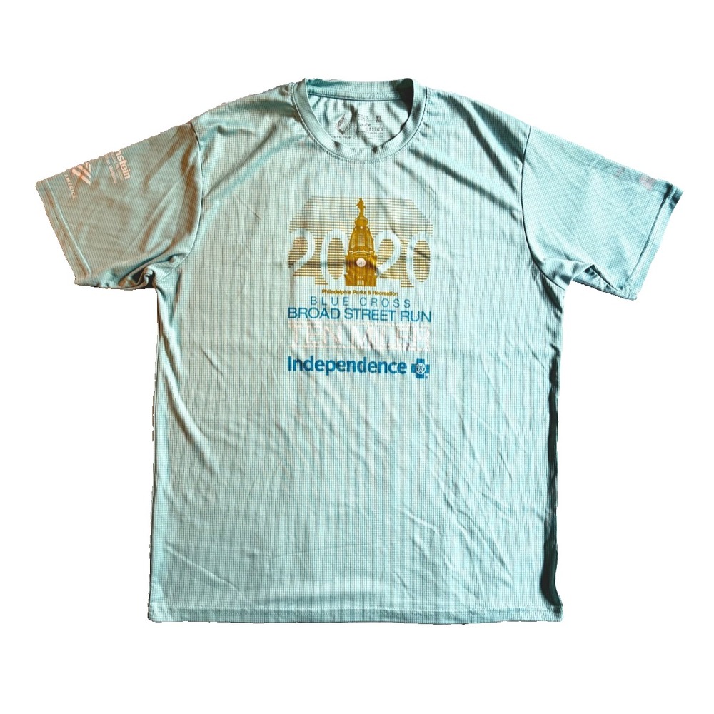 Independence Blue Cross Broad Street Run 2020 T-Shirt Mens XL Blue Green Graphic